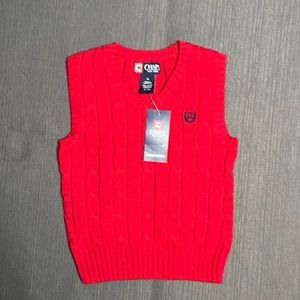 **NWT** BOY’S CHAPS CABLE KNIT SWEATER VEST~SZ 4